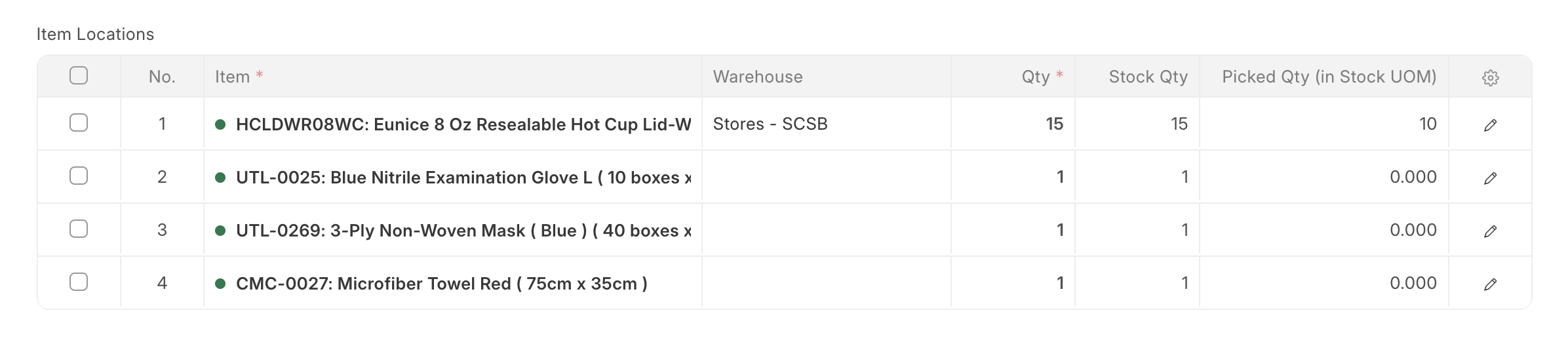 Warehouse management